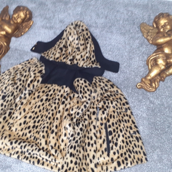 Leopard print foux hood jacket - Picture 2 of 6